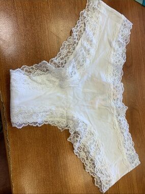 Victoria's Secret White Lace Cheeky Panties